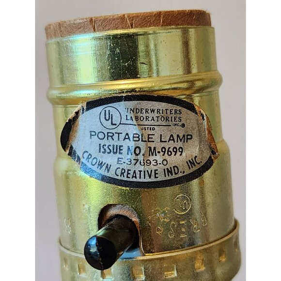 Vintage White Ceramic Floral Crown Creative Ind Table Lamp Tested Does Not Work - Picture 5 of 10